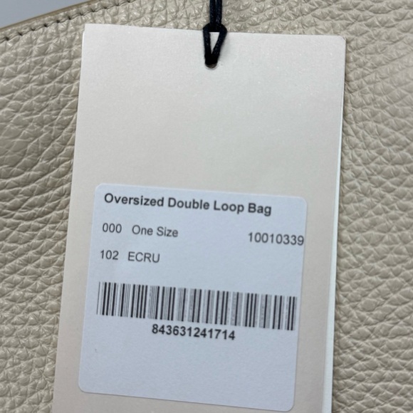 NWT CUYUNA Oversized Double Loop Bag | Ecru Leather - Picture 14 of 14